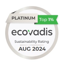 Platinum circle medal ecovadis rewarding 1% companies